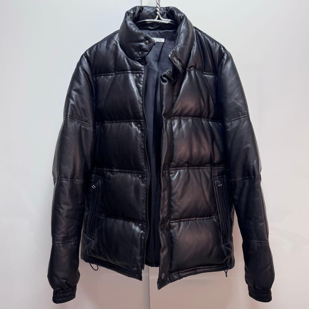ブラックレーベル　羊革　ダウンジャケット　メンズL ブラック