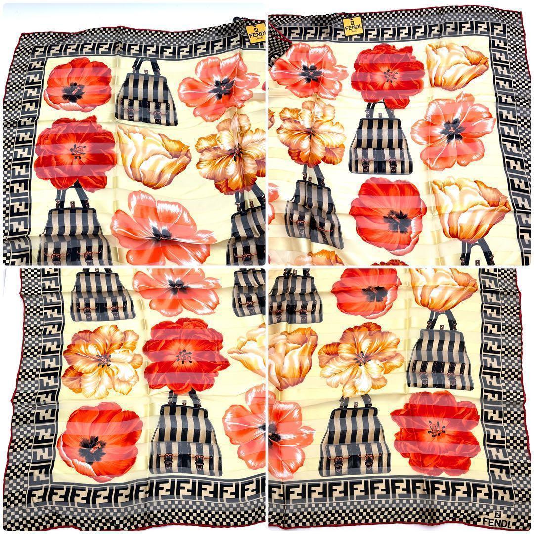 【未使用】FENDI フェンディ スカーフ ペカン バッグ柄 FF