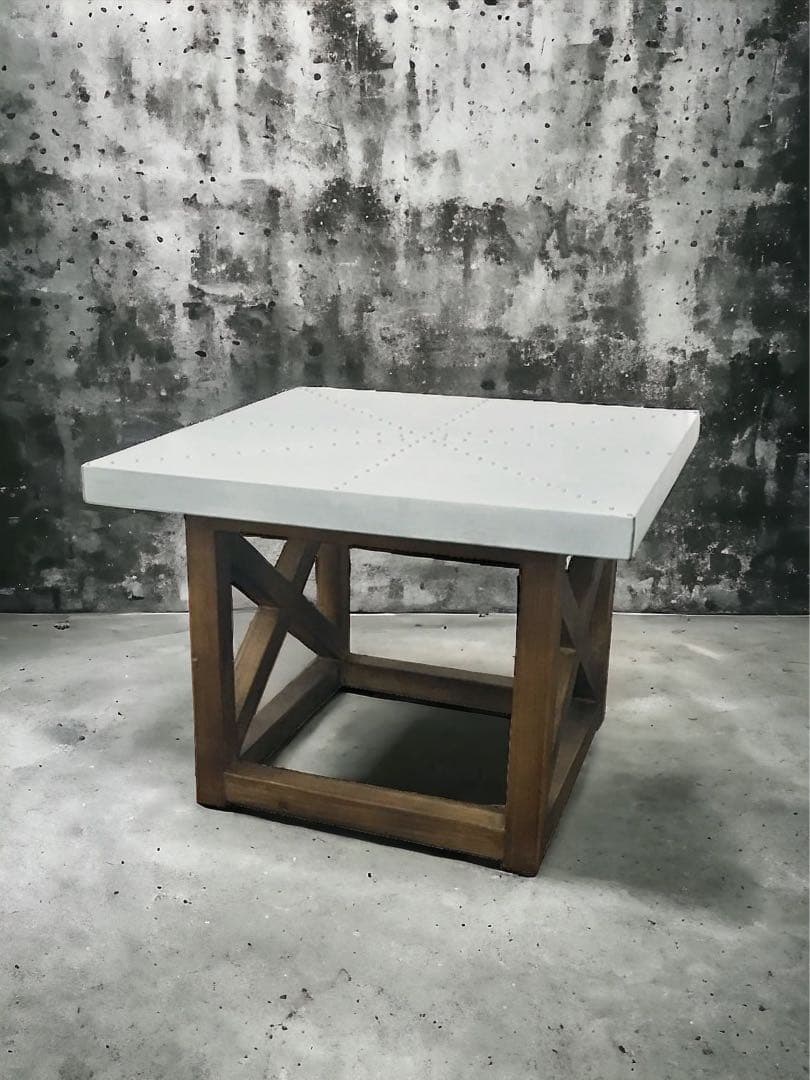 【ブルックリン家具】古材 × 亜鉛天板 コーヒーテーブル W60