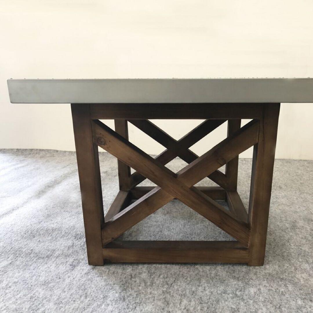 【ブルックリン家具】古材 × 亜鉛天板 コーヒーテーブル W60