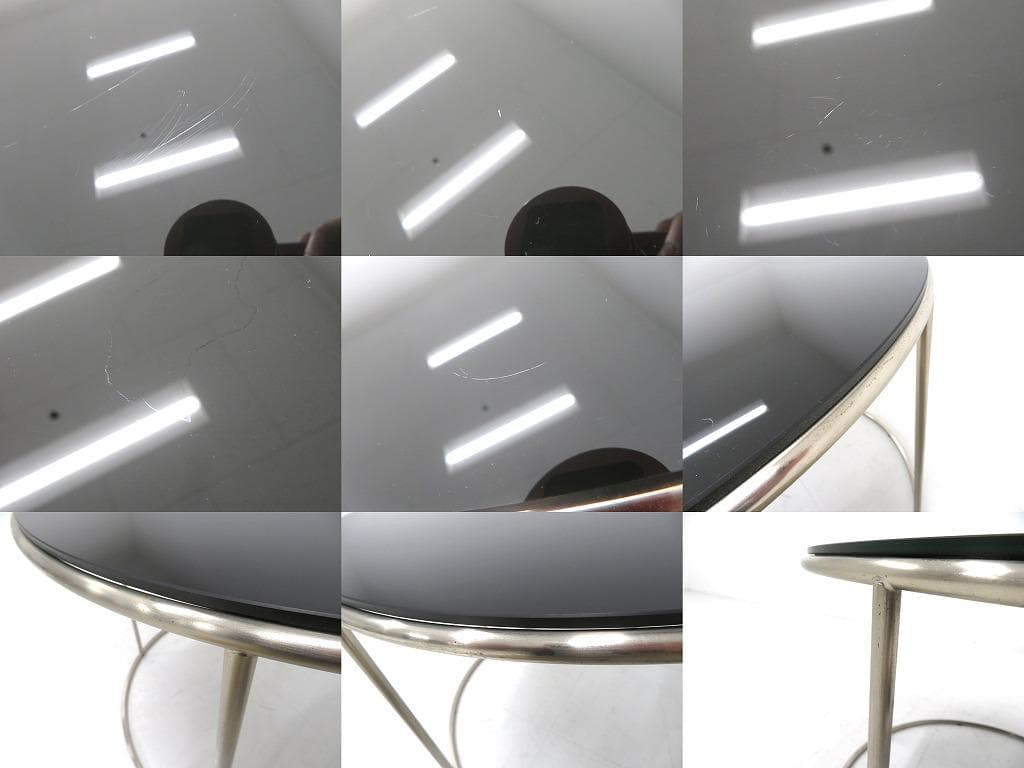 展示品　アルフレックス　ガラス　トンド　サイドテーブル　コーヒーテーブル