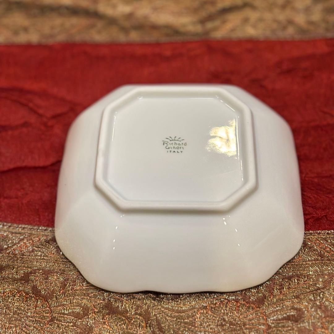 新品　リチャードジノリ　ベッキオホワイト　スクエア　12cm ６客セット