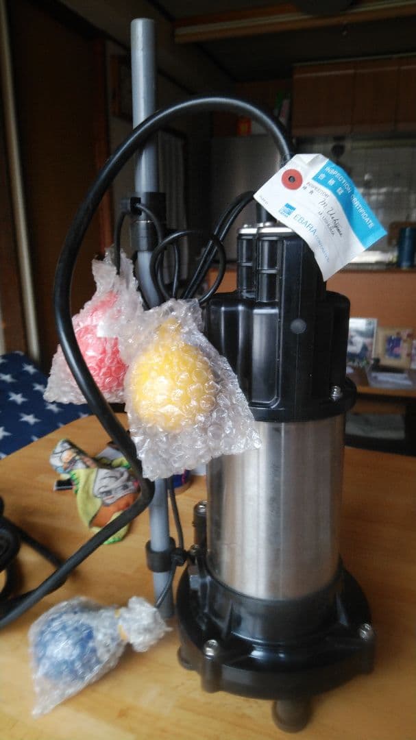 水中ポンプ エバラ 自動型 200v 50Hz 50dwsj5,4b新品未使用