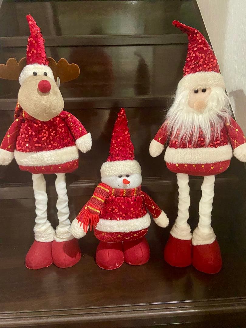 レッドクリスマス人形 3体セット