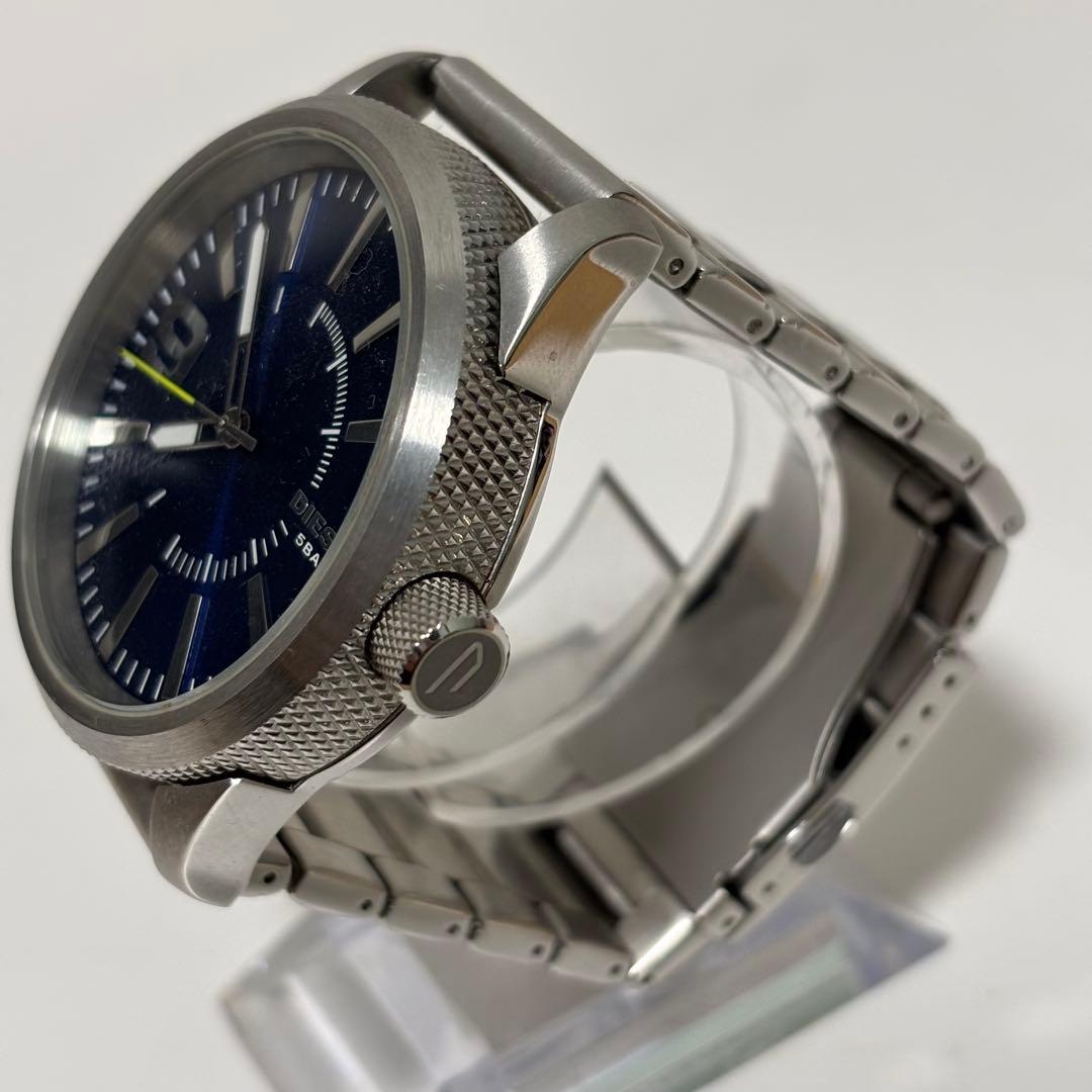 【美品】DIESEL 青 腕時計 5BAR ディーゼル　ビジネス