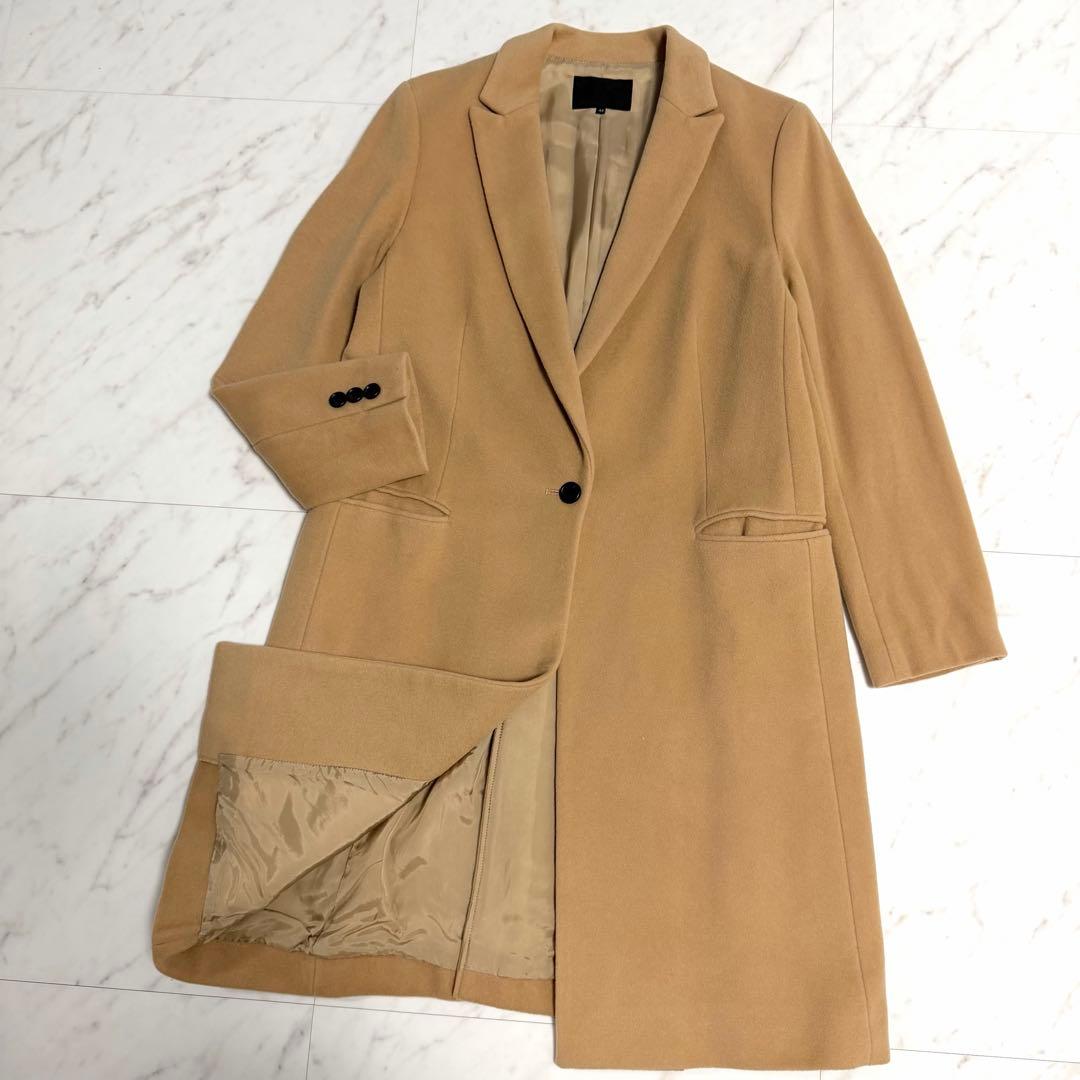 【極美品】完売品✨️ICB カシミヤ 大きいサイズ 44 チェスター コート