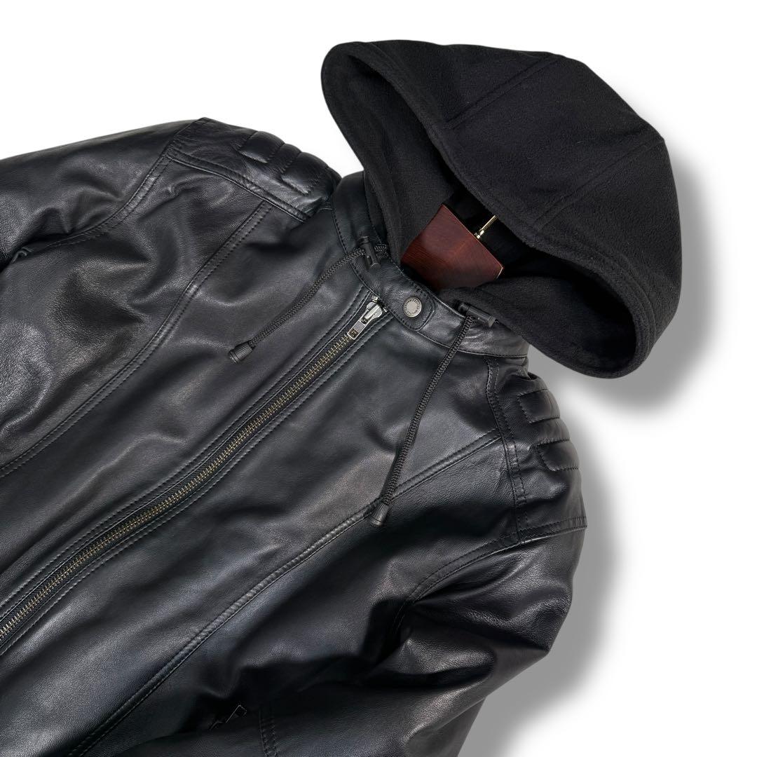 美品 DEGNER ラムレザー ライダース 2way シープレザージャケット L