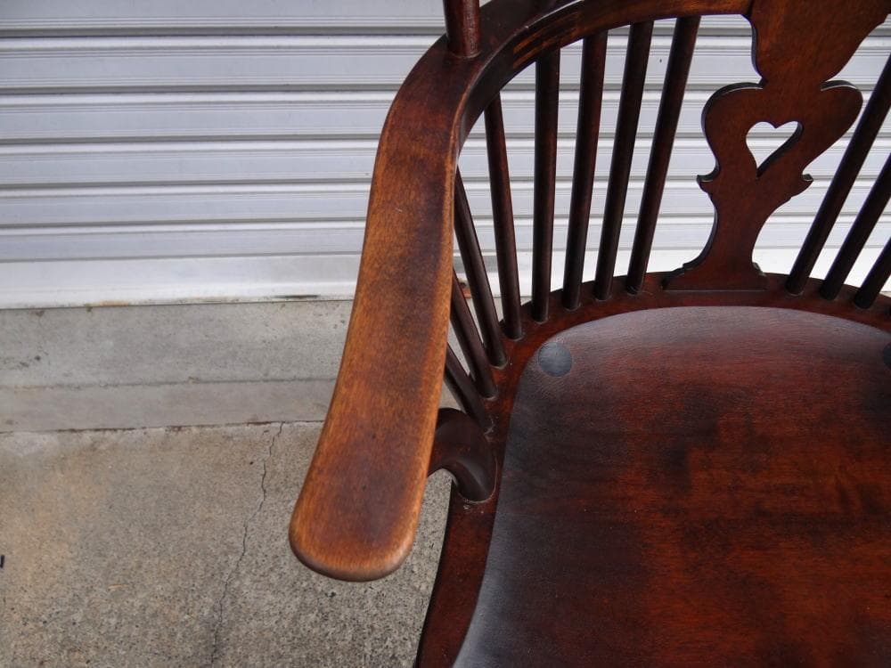 松本民芸家具　猫脚　ウインザーチェア　シール有　作者　「中」　美品