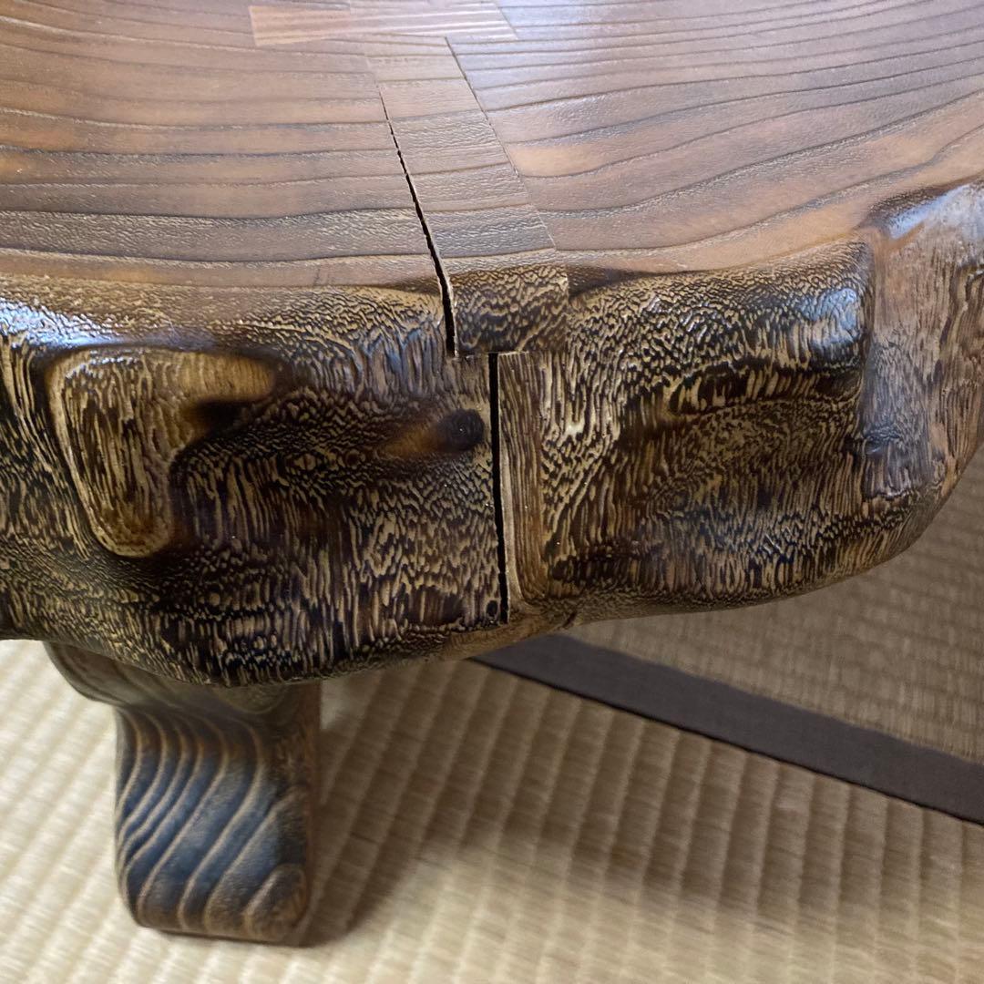 座卓 机 ローテーブル ちゃぶ台 年輪 木目 木製 和風 和室 家具 レトロ