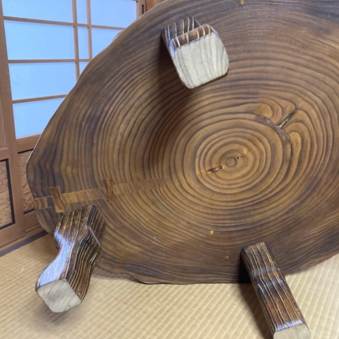 座卓 机 ローテーブル ちゃぶ台 年輪 木目 木製 和風 和室 家具 レトロ
