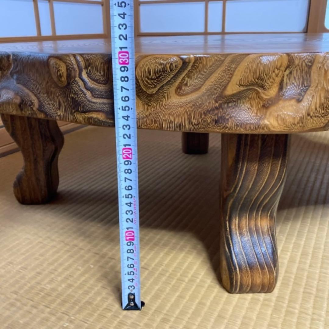 座卓 机 ローテーブル ちゃぶ台 年輪 木目 木製 和風 和室 家具 レトロ