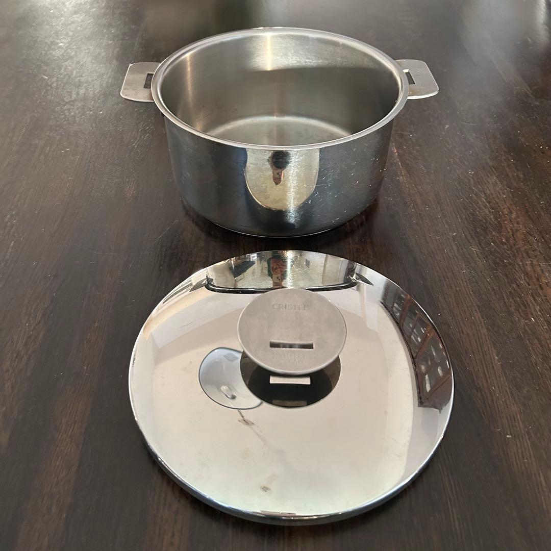 CRISTEL深鍋16・18・20㎝+クッキングバスケット+ハンドル