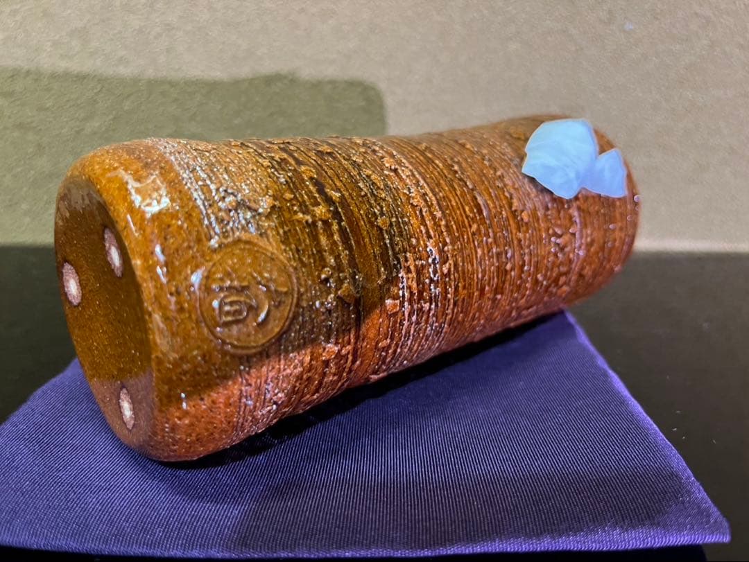 GACHAN様　文化勲章　十代大樋長左衛門　掛花入　蓋置