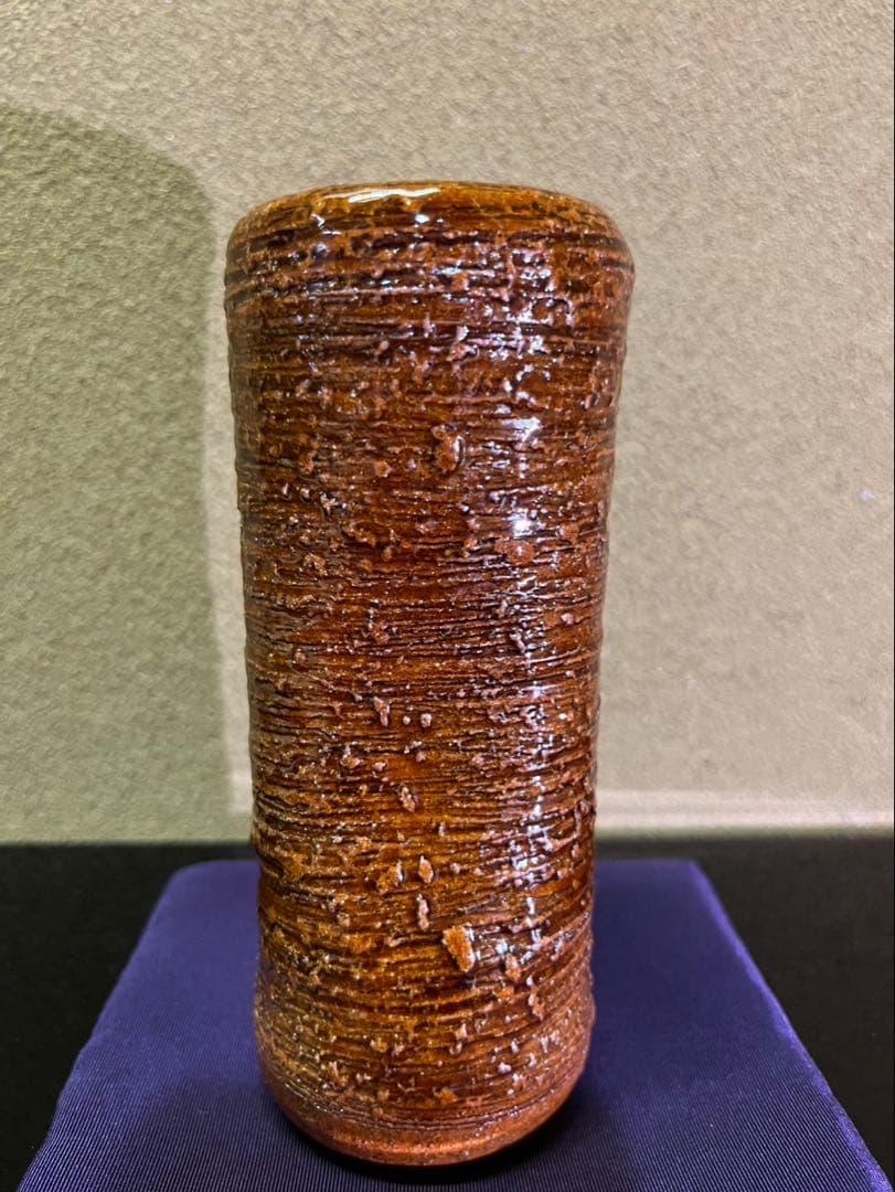 GACHAN様　文化勲章　十代大樋長左衛門　掛花入　蓋置