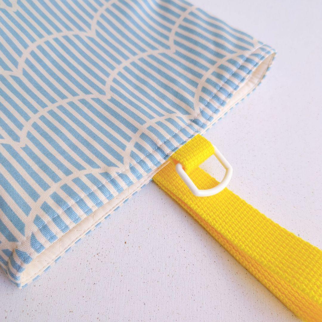 【はむこ】ストライプもくもくのセット　ブルー　グレー