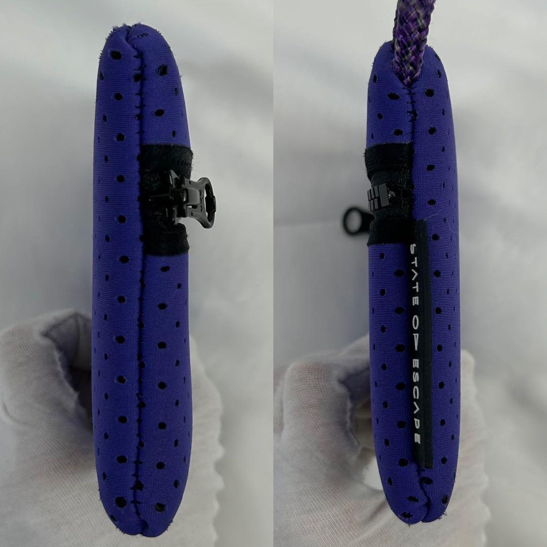 【極美品】ステイトオブエスケープ トートバッグ ポーチ付き A4可 肩掛け 紫