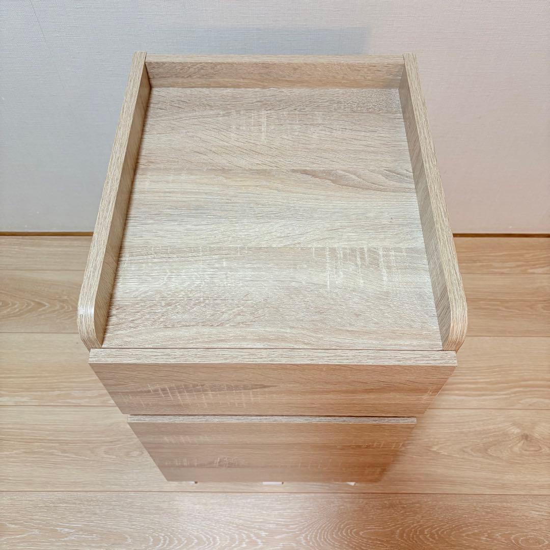 【2025年購入/美品】LOWYAナチュラルウッド ワゴン キャビネット