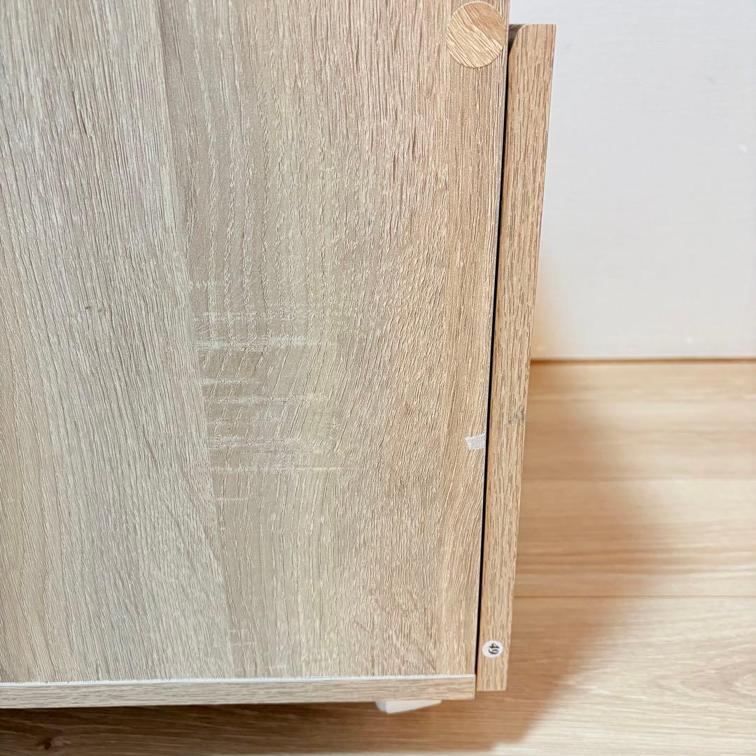 【2025年購入/美品】LOWYAナチュラルウッド ワゴン キャビネット