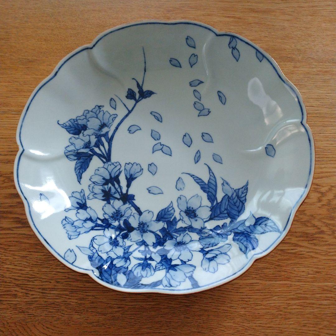 新品未使用 桜花文皿 北村宗善造 多花呼画