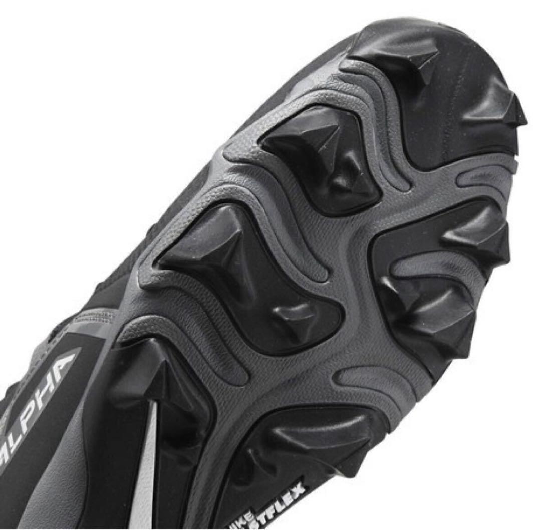 ナイキ 28 アルファメナス シャーク アメフト スパイク シューズ 靴 黒 .