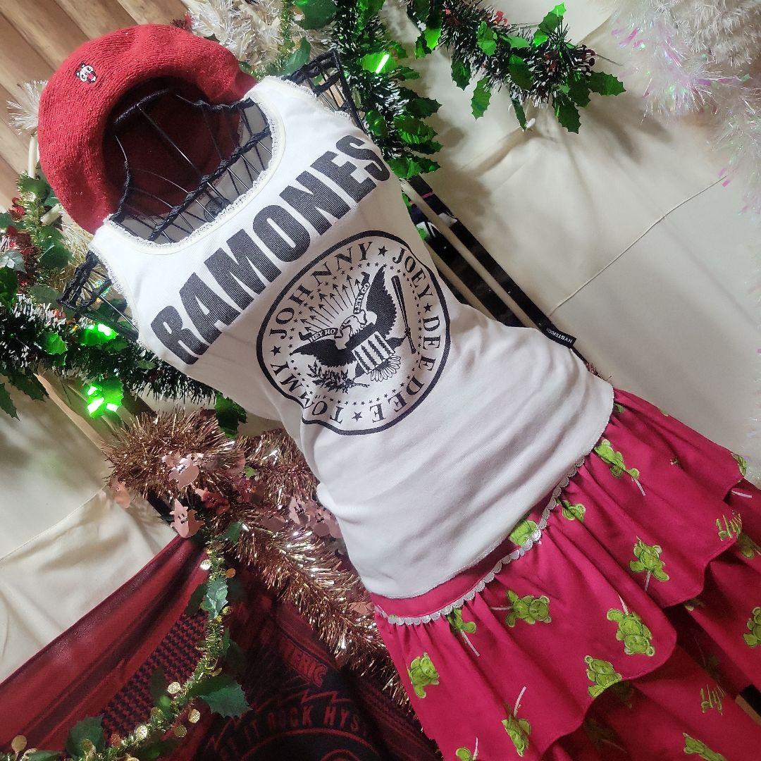 希少美品ヒステリックグラマーRAMONES タンクトップ ホワイト