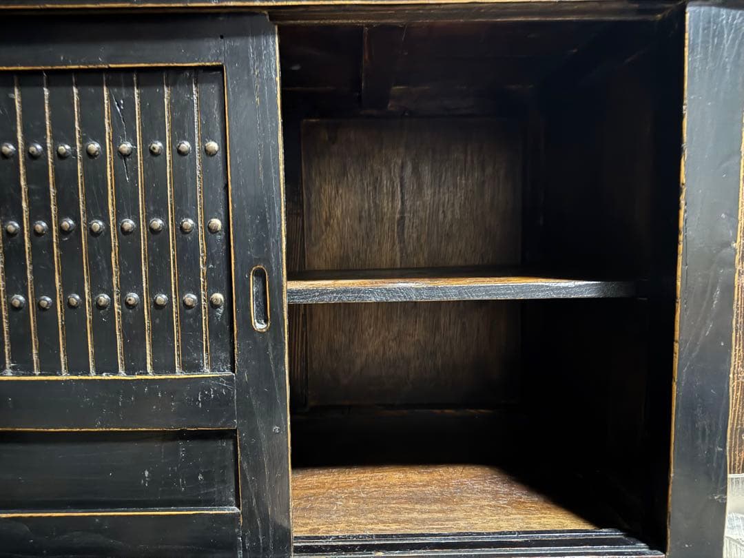 【高級】【良品】【限定4/20マデ】和風 茶箪笥(黒) Btype