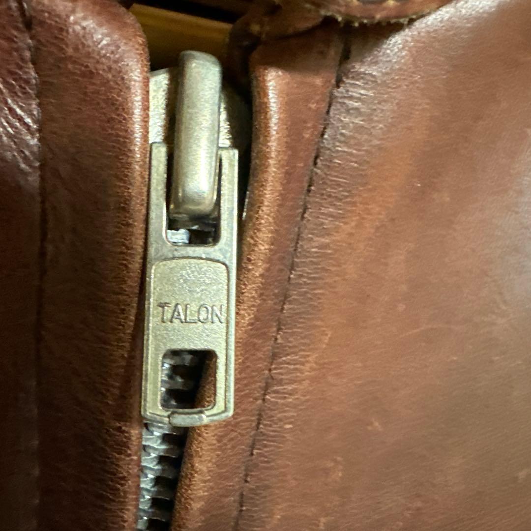 EURO LEATHER ブラウンレザー シングルライダースジャケット