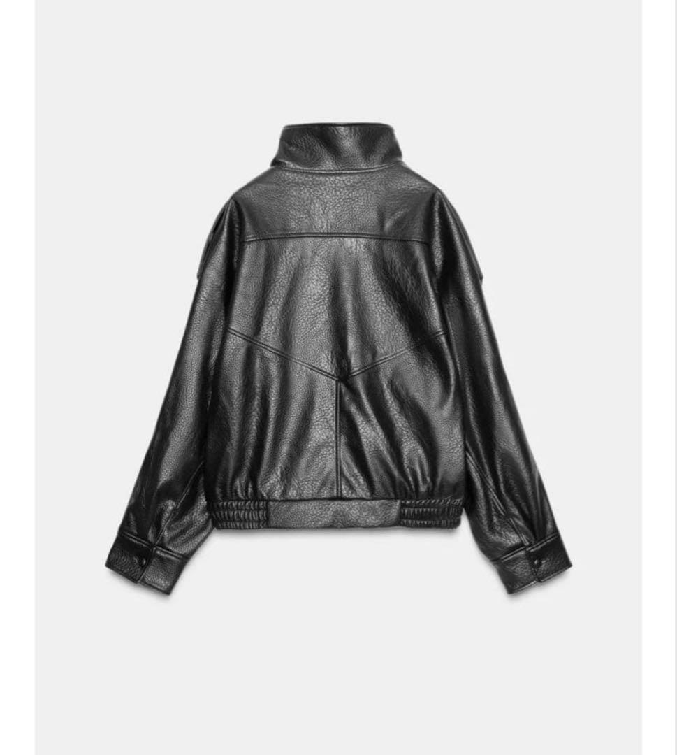 【完売品】ZARA ザラ SLY似 フェイクレザージャケット XSブラック