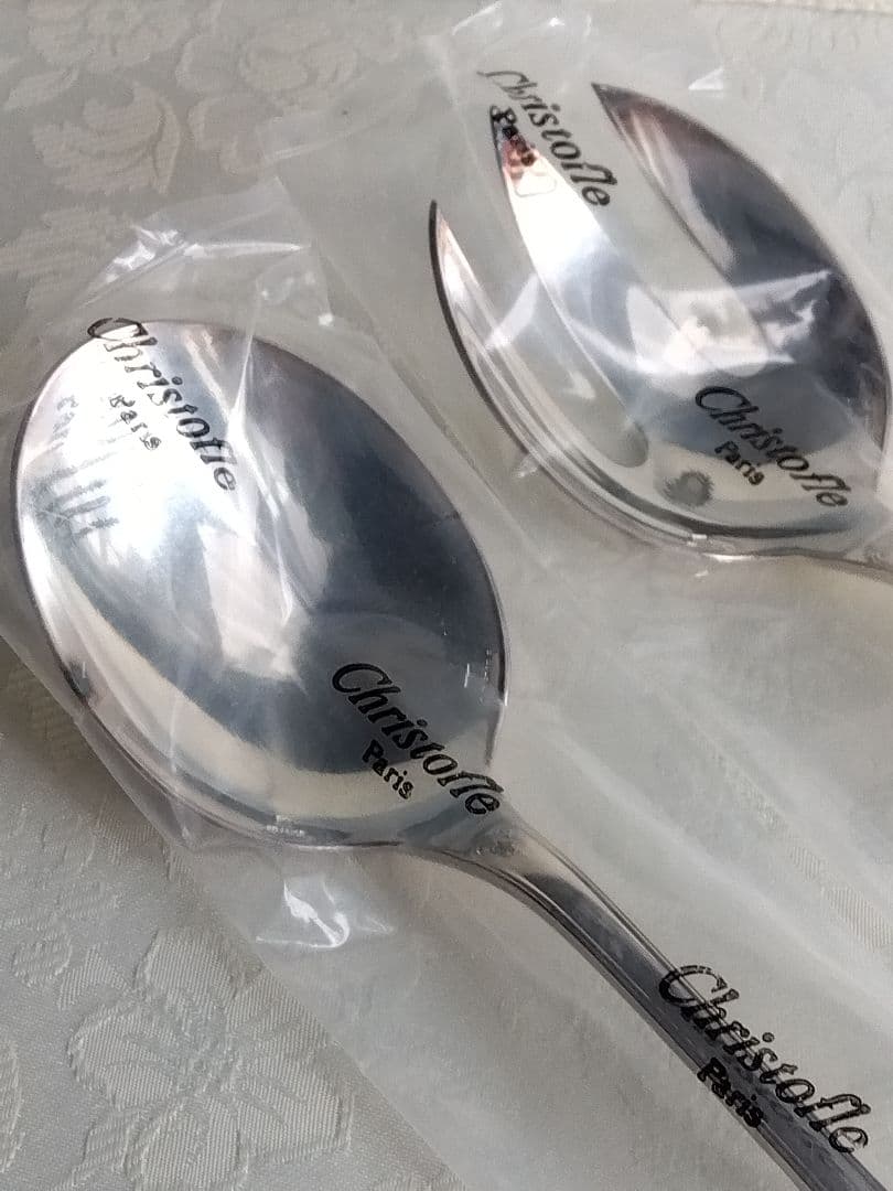 【未開封】クリストフル　マルメゾン　サラダサービングフォーク＆サービングスプーン