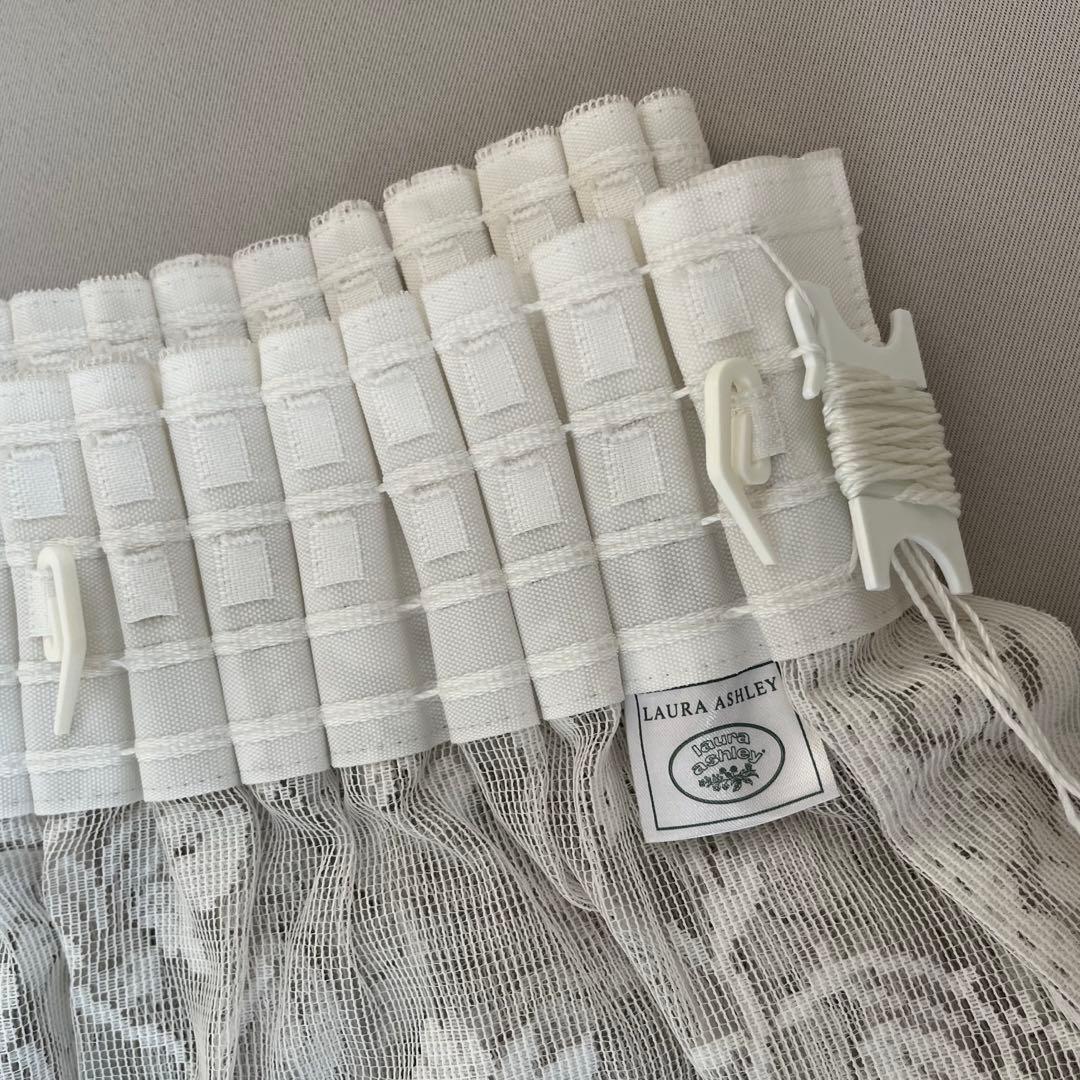 ローラアシュレイ　アンジェリカ　 オーダーカーテン　厚地&レース　2枚組セット