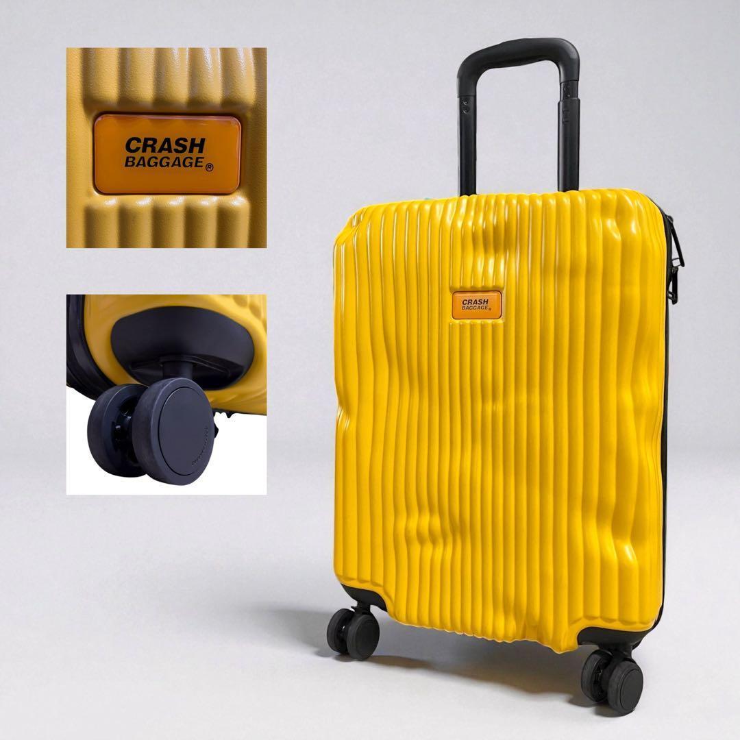 《超美品》クラッシュバゲージ スーツケース Sサイズ 40L 4輪 イエロー 黄