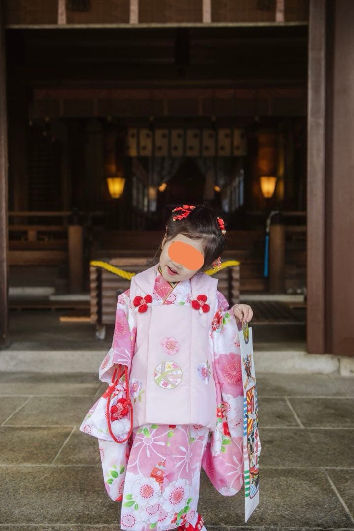 京都花ひめ　七五三　被布セット　3歳　女の子　着物