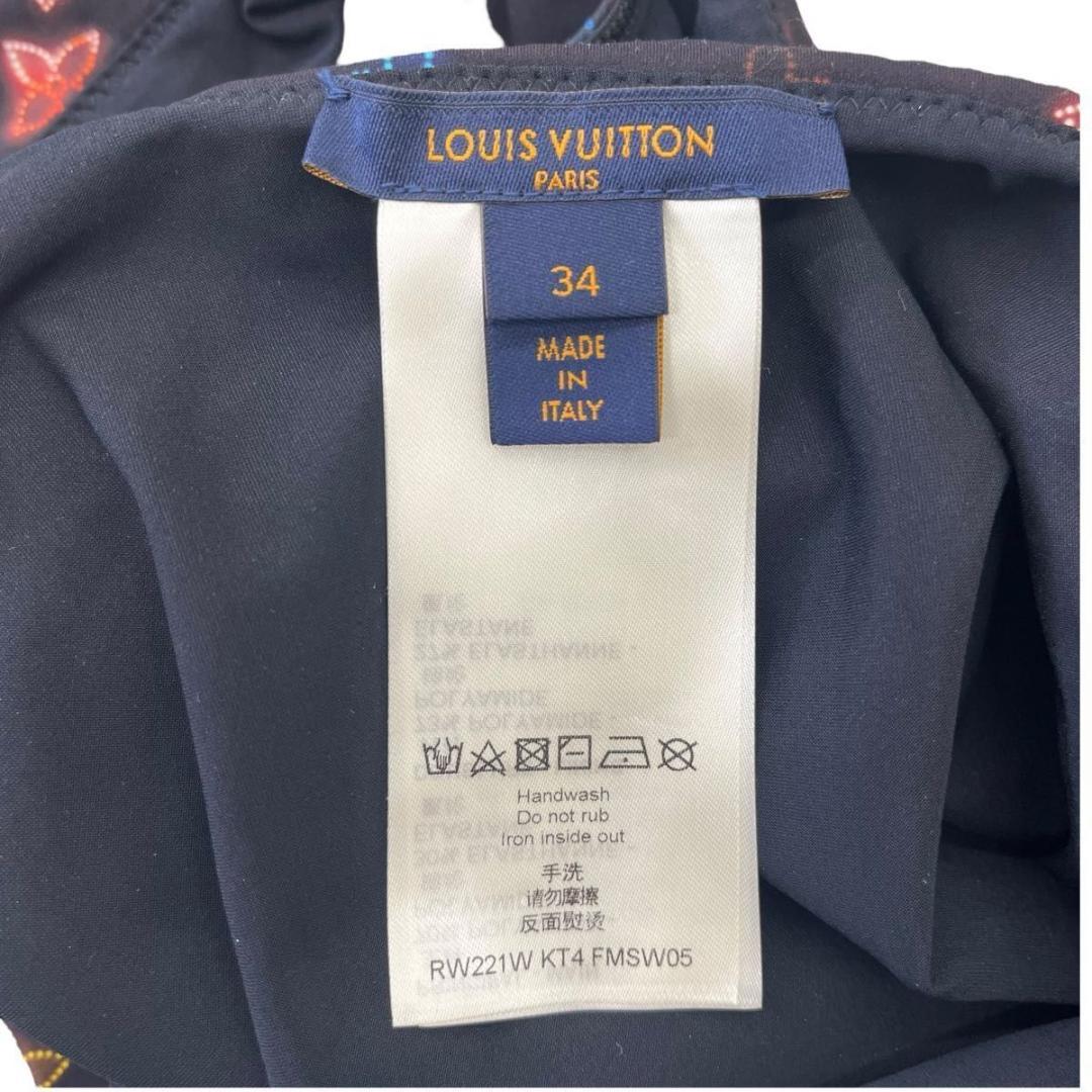 美品 ルイヴィトン 水着 モノグラム 黒 ネオンマヒナモノグラム ワンピース