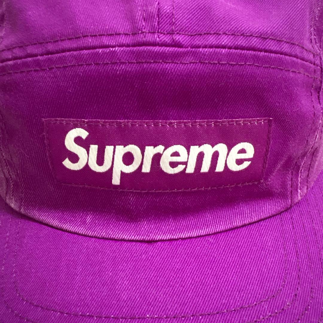 Supreme パープル キャップ