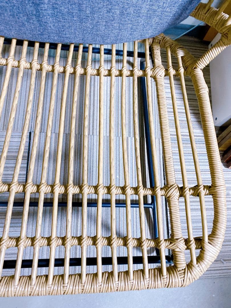 TOHMA リゾネア ワイドチェア ラタン調 1人掛け 軽量 座面高44㎝ 美品