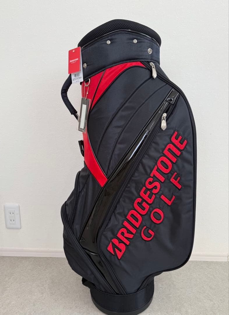BRIDGESTONE キャディバッグ ブラック/レッド ゴルフバッグ
