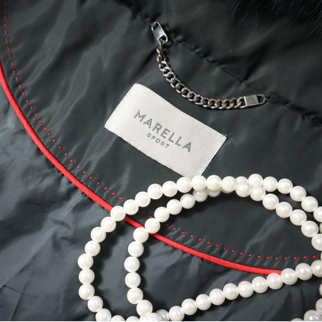 MaxMara マレーラ　軽やか軽量♪キルティングフォックスファー　ダウンコート