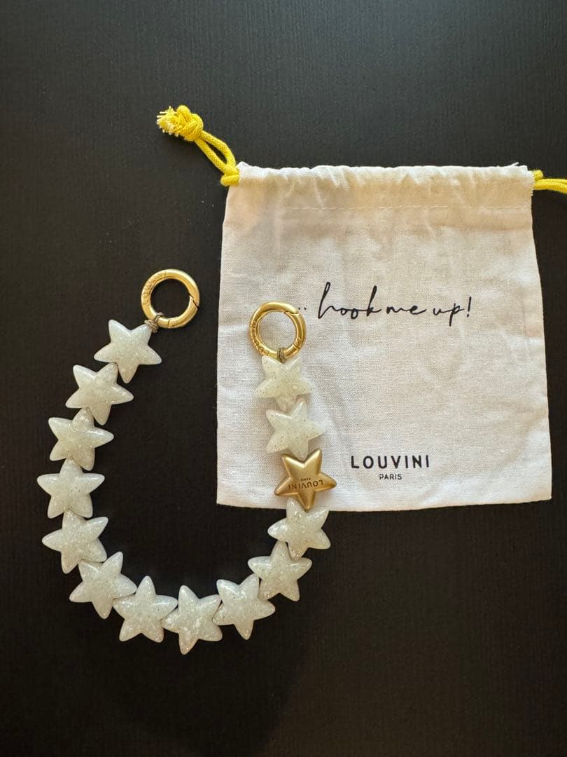 LOUVINI PETIT ETOILE whiteハンドストラップ