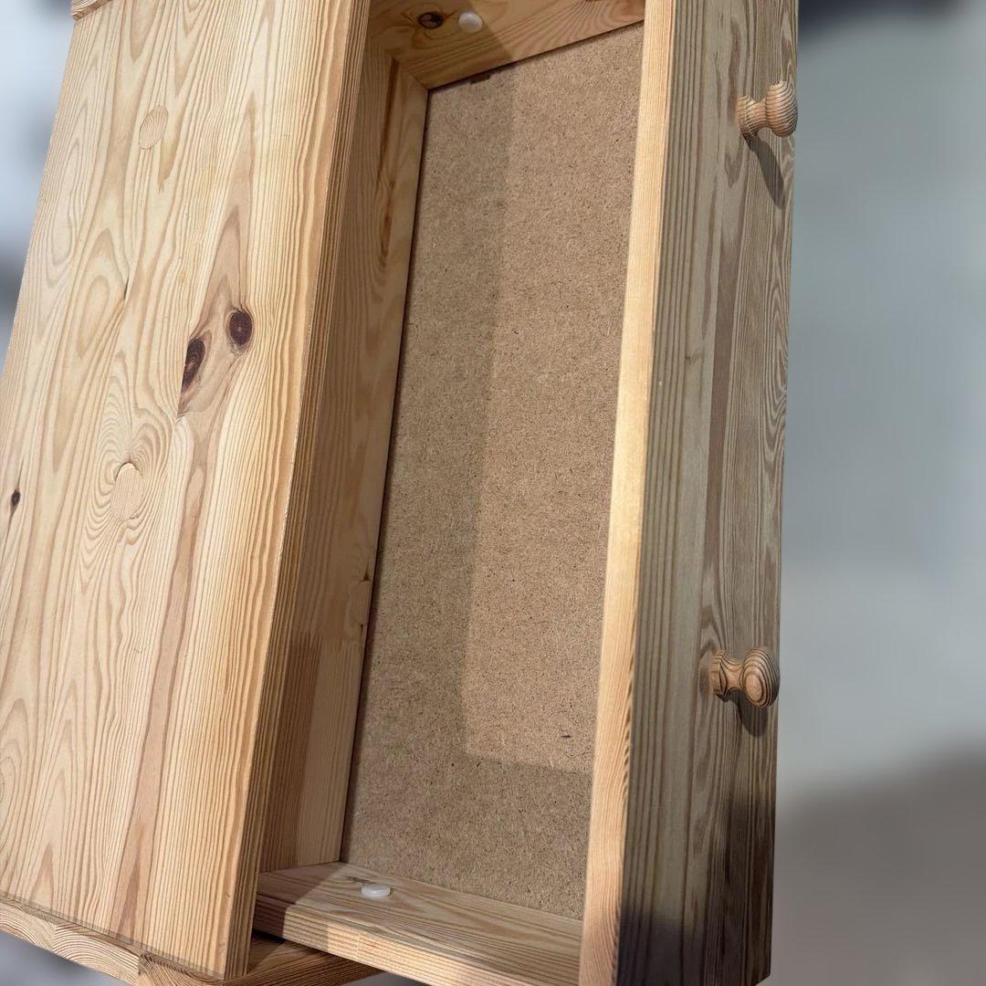 IKEA ラスト　木製 3段チェスト　天然木　廃盤品