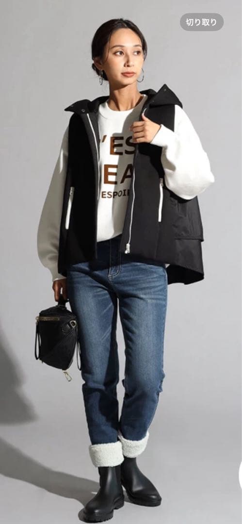 SCOTCLUB 異素材ドッキングダウンベスト