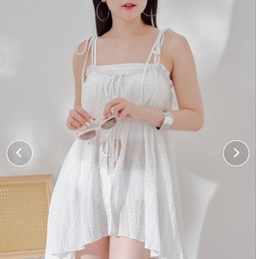 新品 Chico （水着）肩リボンキャミチュニック水着３点セット