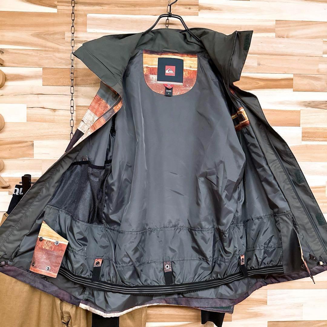 【クイックシルバー】スノボ ウェア セットアップ ジャケット パンツ S×M 茶