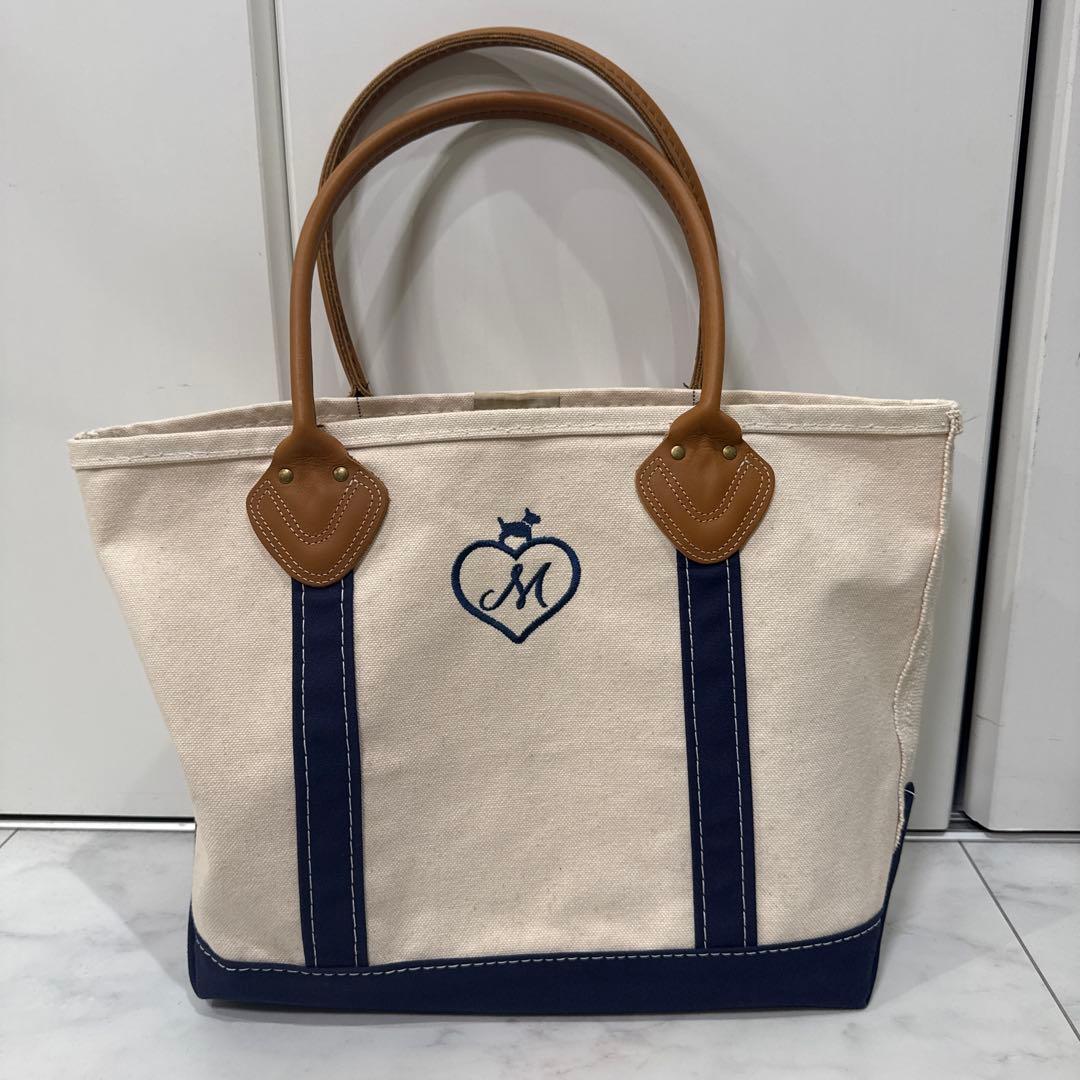 L.L.Bean エルエルビーン トートバッグ ネイビー　レザーハンドル