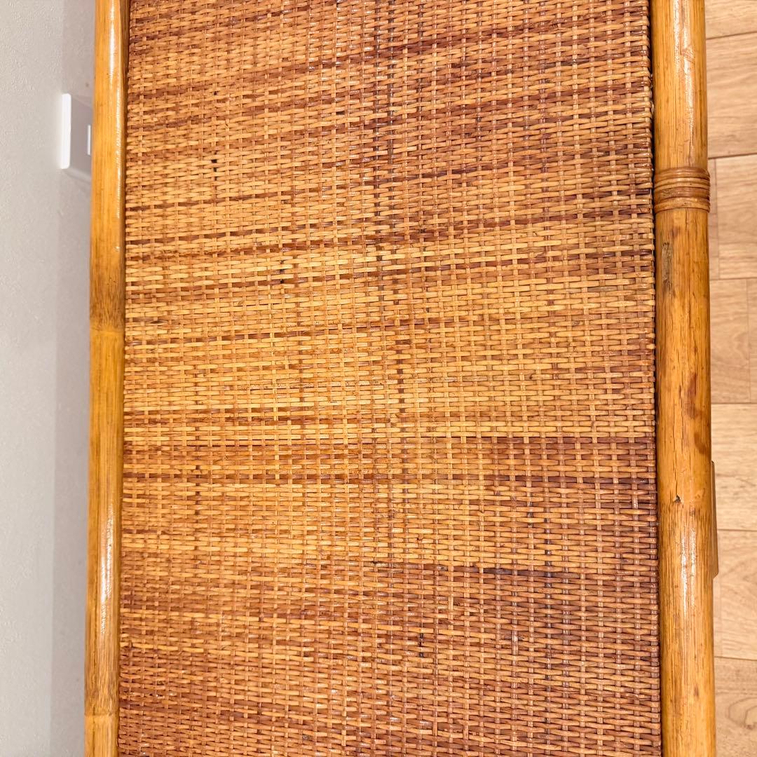 【アンティーク】籐 ラタン サイドボード チェスト ローボード 6杯 古民家