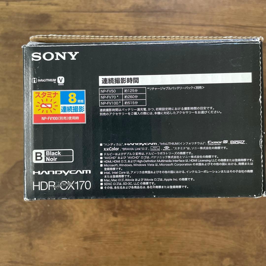 【美品】ソニー HDR-CX170 ブラック ハンディカムビデオカメラ
