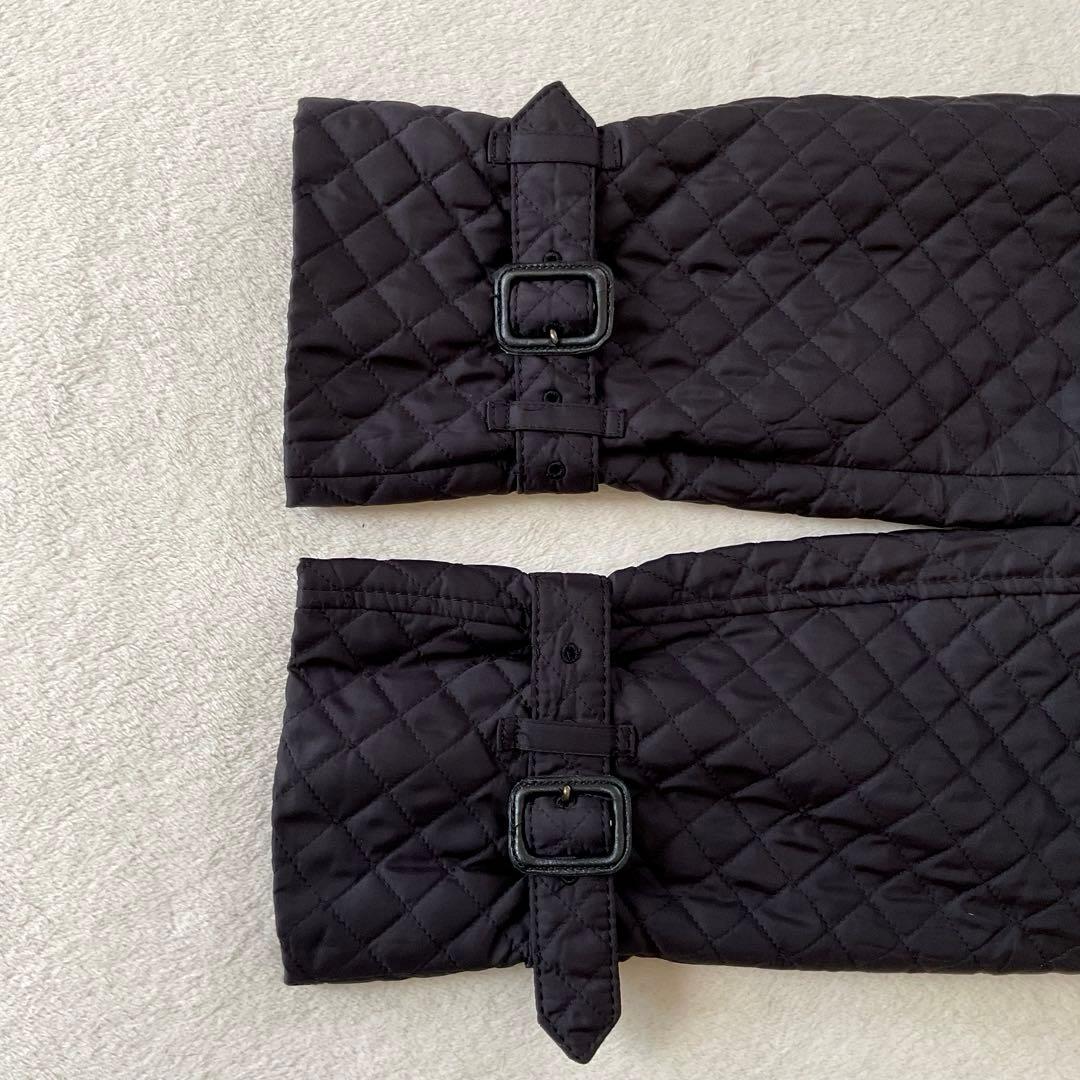 ラピス バーバリーロンドン キルティングコート ノバチェック ベルト 黒