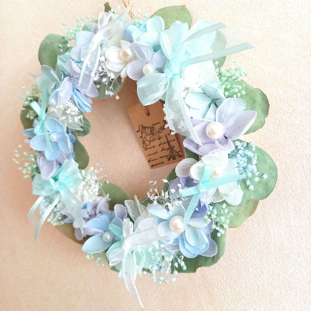 No79 ドライとプリザーブドフラワーのナチュラルフラワーリース・*.❁