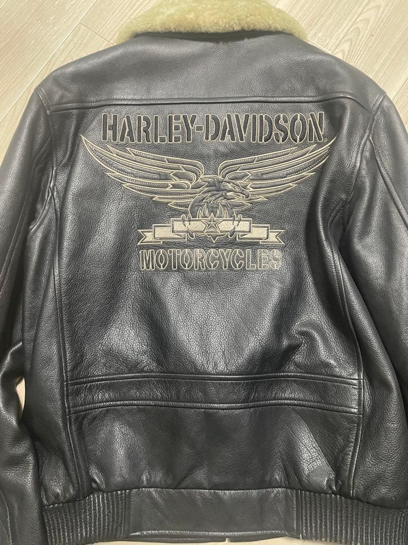 ハーレーダビットソンレザージャケット　ボア
