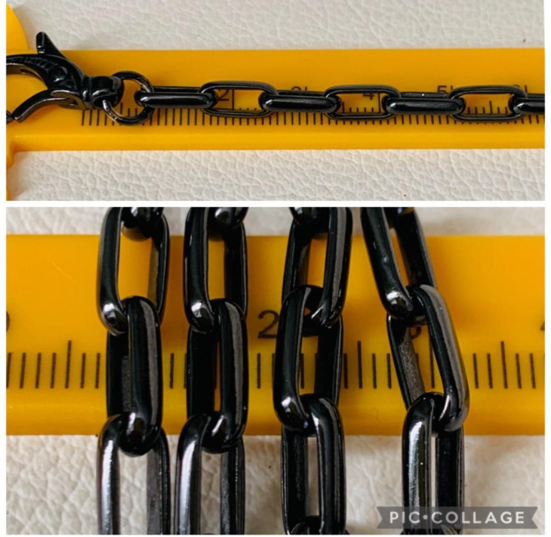 Sterling 刻印 ライオンハート 大ぶり ネックレス ブラック ロング