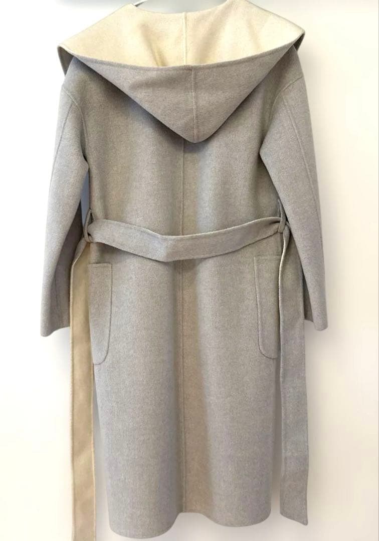 ★ESTNATION★ウールコート　リバーシブル　フード付き　36